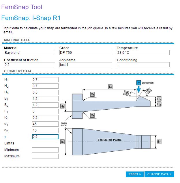 FEM snap design tool